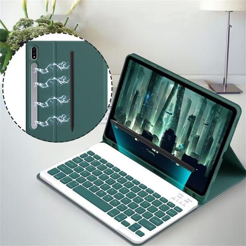 Suitable for Samsung Galaxy Tab S9FE Bluetooth keyboard protective case, Tab S10FEplus tablet pen slot leather case Suitable for Samsung Galaxy Tab S9FE Bluetooth keyboard protective case, Tab S10FEplus tablet pen slot leather case