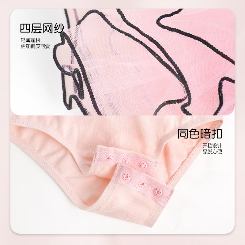 Ropa de baile para niñas verano nuevo 2024 vestido de estilo occidental vestido de princesa coreana falda de manga corta de hilo mullido