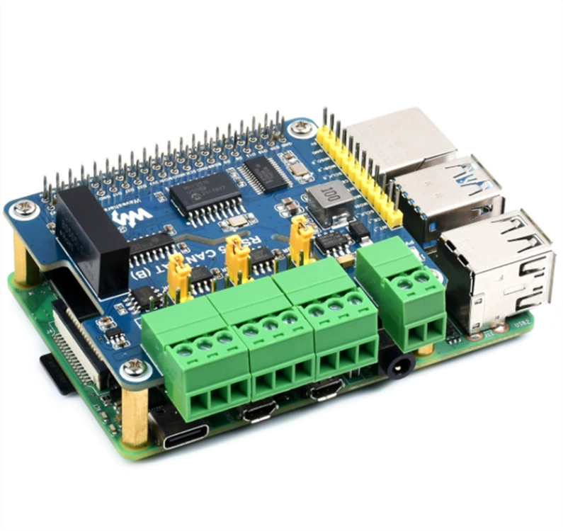 Модуль изоляции RS485 для Raspberry Pi (Weixue), расширяемая плата: двойной RS485 + CAN, с встроенными цепями защиты