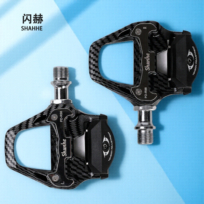 Road Bike Pedals and Accessories, Road Self-Locking Pedals with Bearing Bearings, Suitable for Shimano System Spd