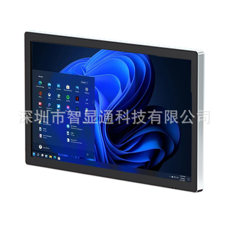 18.5寸银色壁挂桌面工控全贴合电容显示器工业级触摸一体机电脑