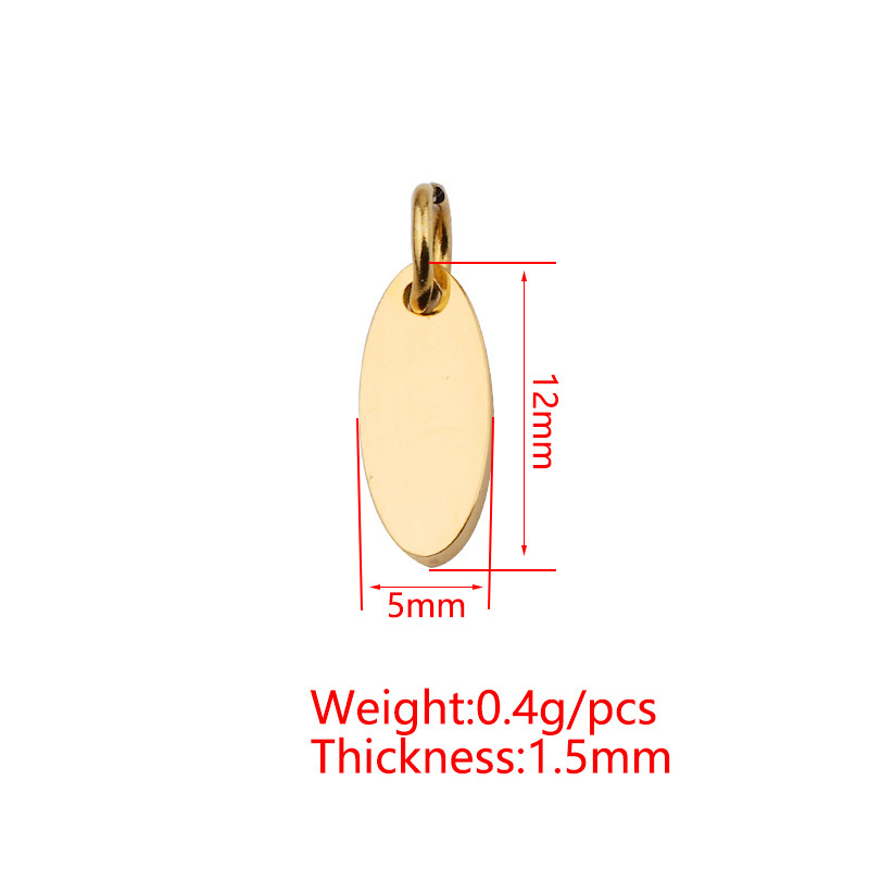 2g Weight Stainless Steel Wafer Customization Laser Engraving Polished Pendant Pendant