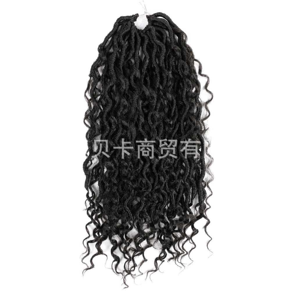 Fibra química africana trenzada sucia cabello de ganchillo River Locs diosa voladora cabeza de ganchillo encontró un producto para el cabello