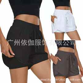 2021新款运动短裤女防走光宽松健身跑步外穿假两件