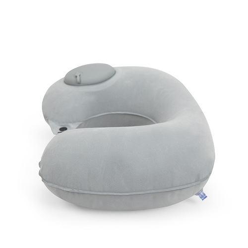 充气U型枕按压充气枕便携旅行护颈枕飞机枕户外旅游三宝u形枕跨境