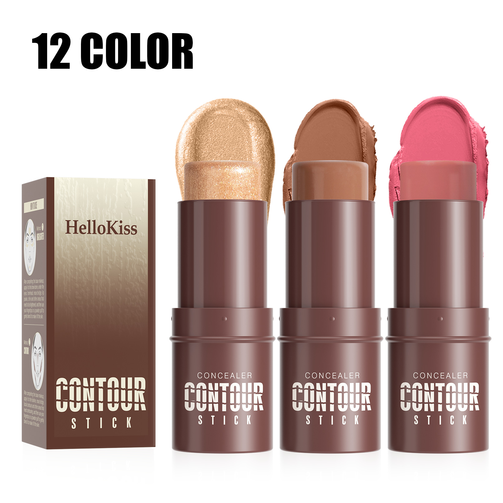 Cross-Border Makeup Highlighter Blush Contour Stick Contouring Shadow Stick Blush Stick Facial Makeup Makeup Stick
