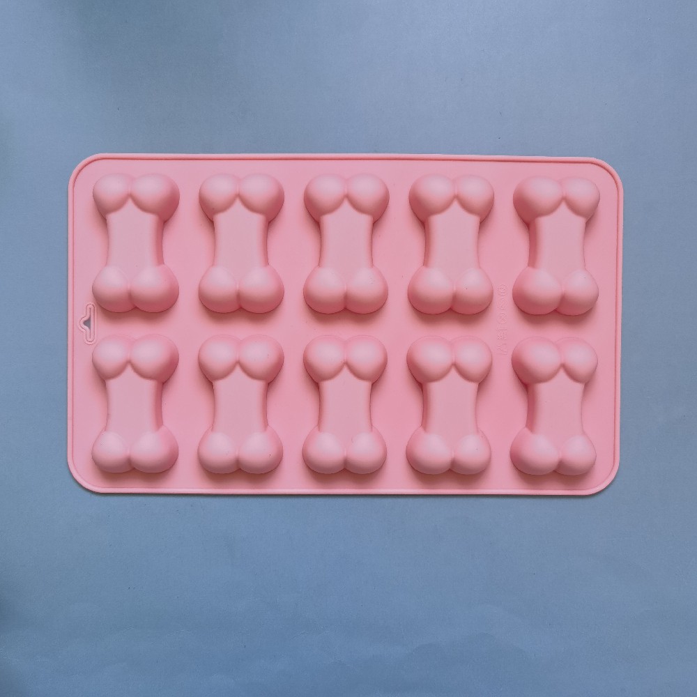 10 huesos 52 molde de silicona pastel helado pudín molde de postre jabón utensilios de cocción