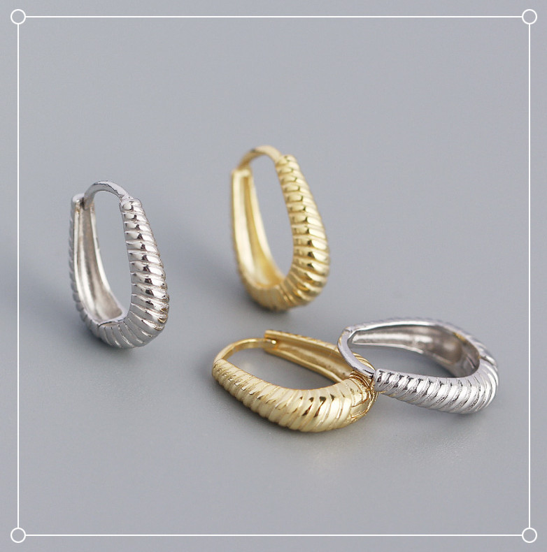 Geometric Fashion 925 Sterling Silver No Inlaid Plating Earrings display picture 1