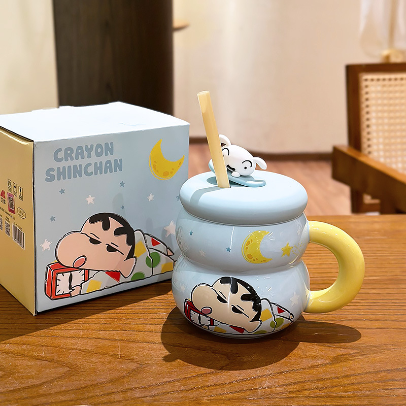 Taza de Café de Cerámica con Tapa y Sorbete Resistente a Altas Temperaturas para Oficina y Hogar