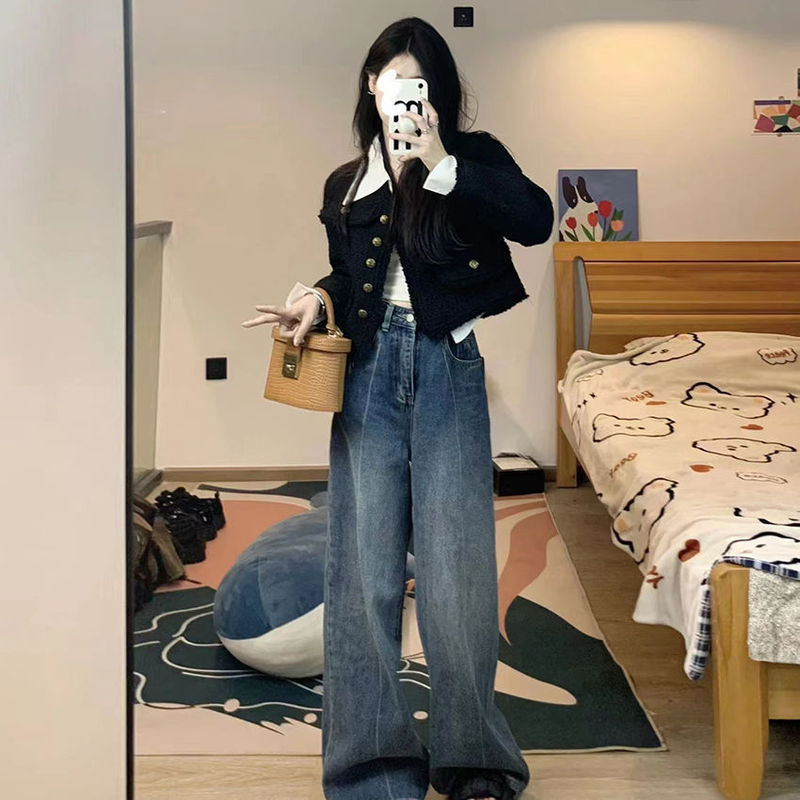 黑色小香风外套女秋季2025新款显瘦法式名媛气质小个子短款上衣|undefined