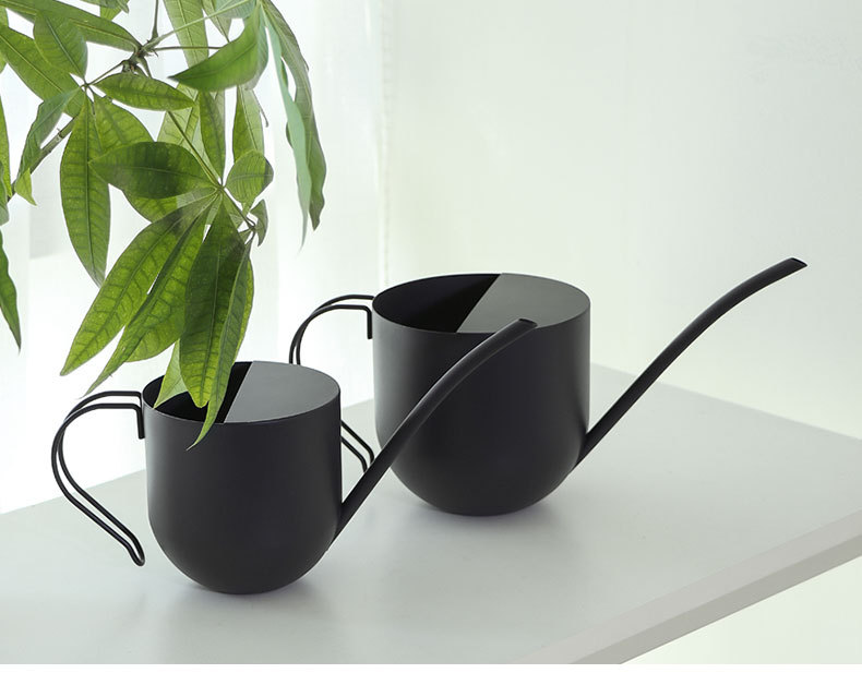 Regadera de acero inoxidable con cuello largo para jardinería_voghion.com