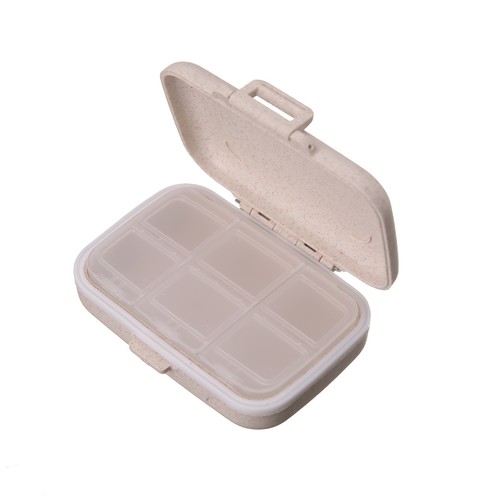 Bestselling Portable Medicine Box Mini Divided Weekly Travel Seal Portable Creative Storage Box Grain Fiber Medicine Box
