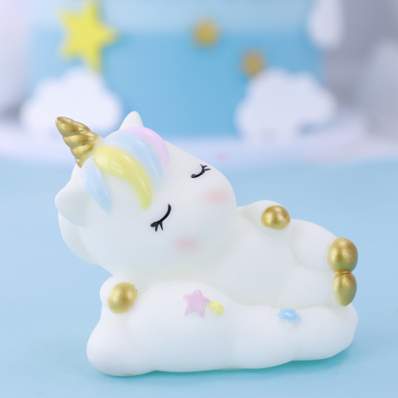子供のファンタジーピンクの誕生日ケーキデコレーションユニコーン蝶オーナメントおとぎ話の夢レインボーベーキングプラグイン|undefined