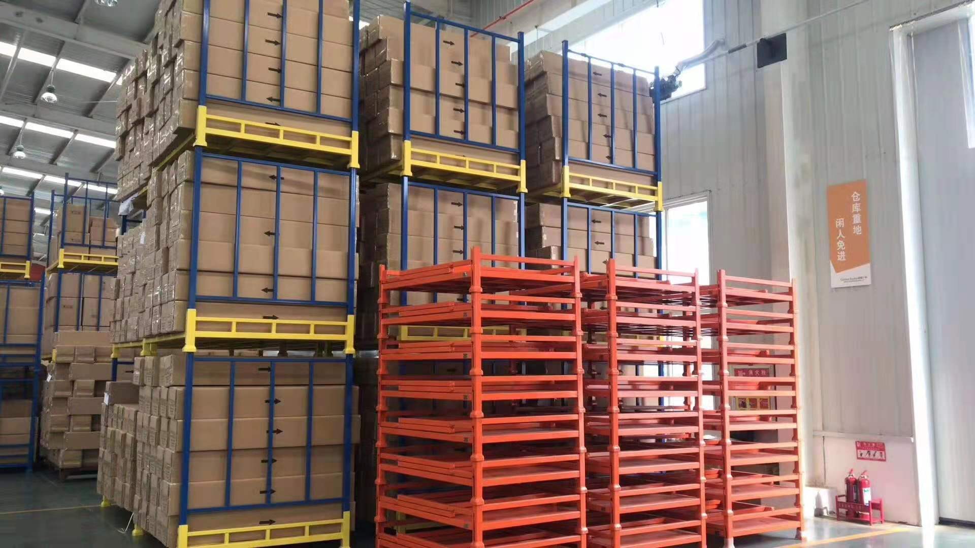 易联Q235折叠巧固架 折叠布匹架 仓库铁架 可折叠 可堆垛