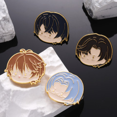 Cartoon anime ACG character head profile accessories badges cute metal baked paint brooch shirt personalized decoration