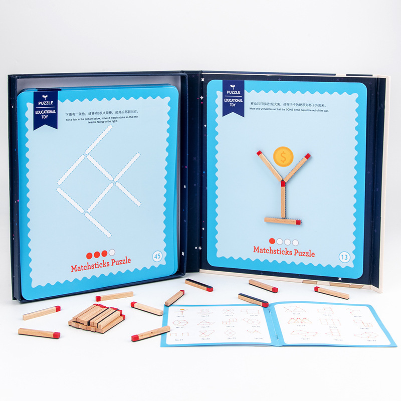 Entrenamiento de pensamiento lógico matemático concentración de los niños juguetes educativos pregunta Matchstick móvil image 5