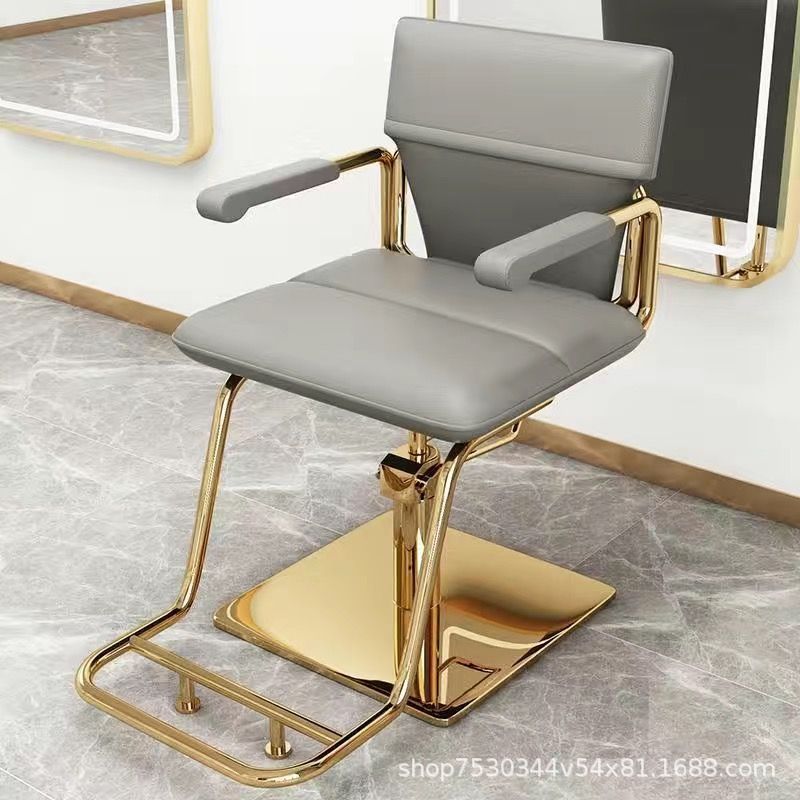 源头厂家新款发廊美容美发椅子可放倒剪发椅按摩躺椅海绵轻奢椅子