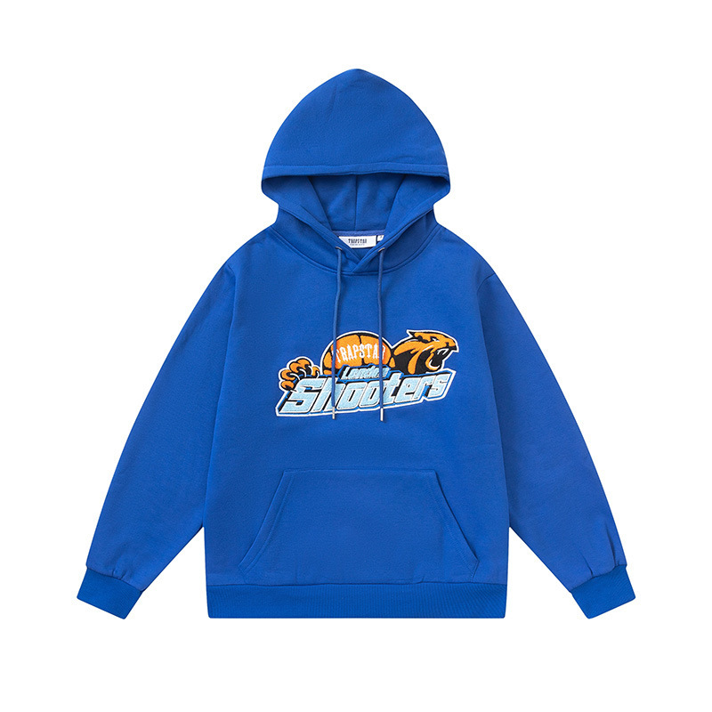 Trapstar冬の背面刺繍ダウンフード付きコートアメリカフード付き全虎頭シリーズ衛衣ズボンセット街|undefined