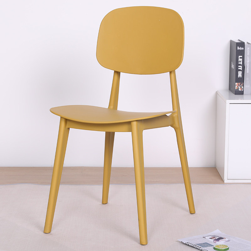 Fabricante directo de sillas de comedor nórdicas de moda ocio creativo respaldo de plástico casero silla de macarón de balcón individual