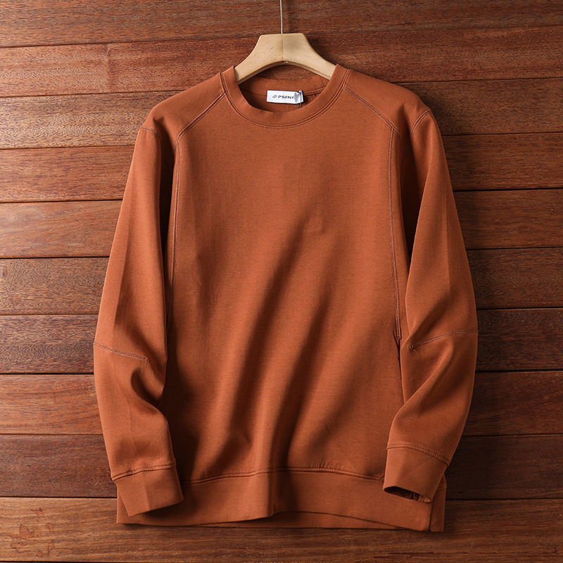 felpa con strato d'aria in ammoniaca liquida di alta qualità primavera e autunno uomo e donna coppia stile moda taglio verticale 3D tinta unita_voghion.com