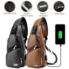 U 48208 USB Charging Crossbody Chest Bag ��Լ��ʿ�ذ� �羳��
