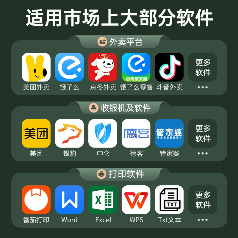 Касса-автомат для Aiyin подходит для Meituan Ele.me JD Takeout полностью автоматический прием заказов голос реального человека Bluetooth 58 мм