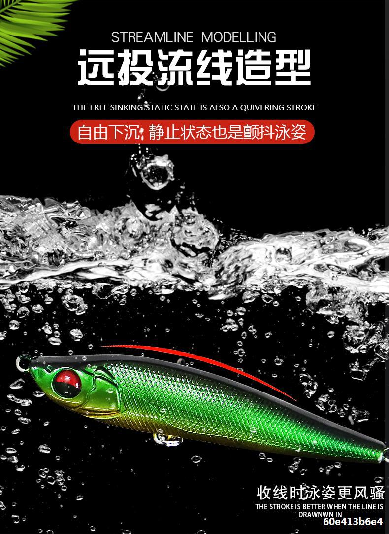 Sinking Minnow Fishing Lures Hard Baits Fresh Water Bass Swimbait Tackle Gear