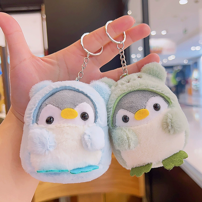 Plush keychain, pendant, doll, backpack, with little bears, pinguin