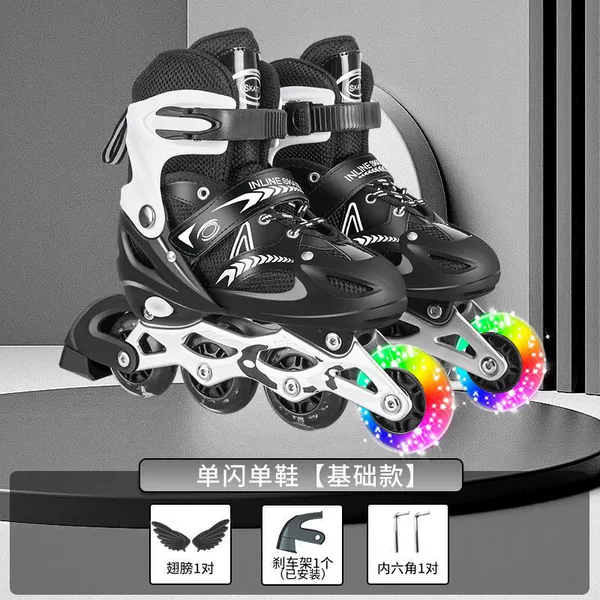 Black single flash shoe pair