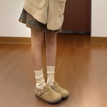 全真皮版~2025春秋冬新款勃肯鞋全包厚底内增高博肯单鞋晚晚鞋