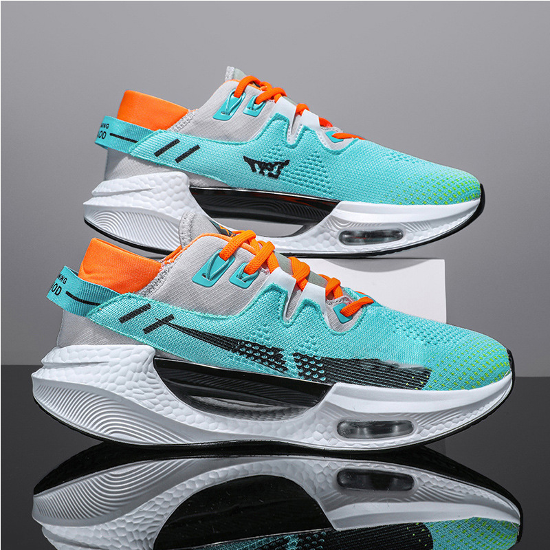 Cross-border Large Size Explosions Marathon Running Shoes Carbon Plate Bow Foot Technology Hollow Air Cushion Men's and Women's Shoes Sports Running Shoes