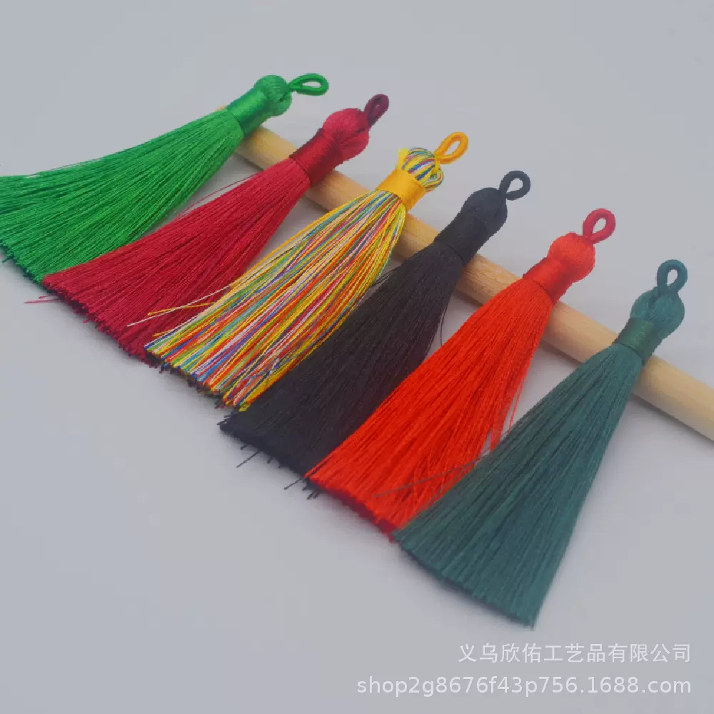 8cm拉圈流苏穗冰丝垂直小流苏穗子中国结书签配饰批发厂家