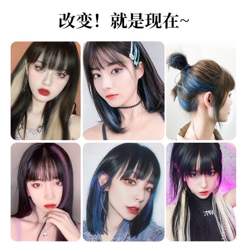 Colgar orejas teñido pelo pieza de pelo pieza de pelo pelucas de mujer teñido extensión de cabello largo pieza de pelo tipo pieza de cabello invisible color corto pelucas