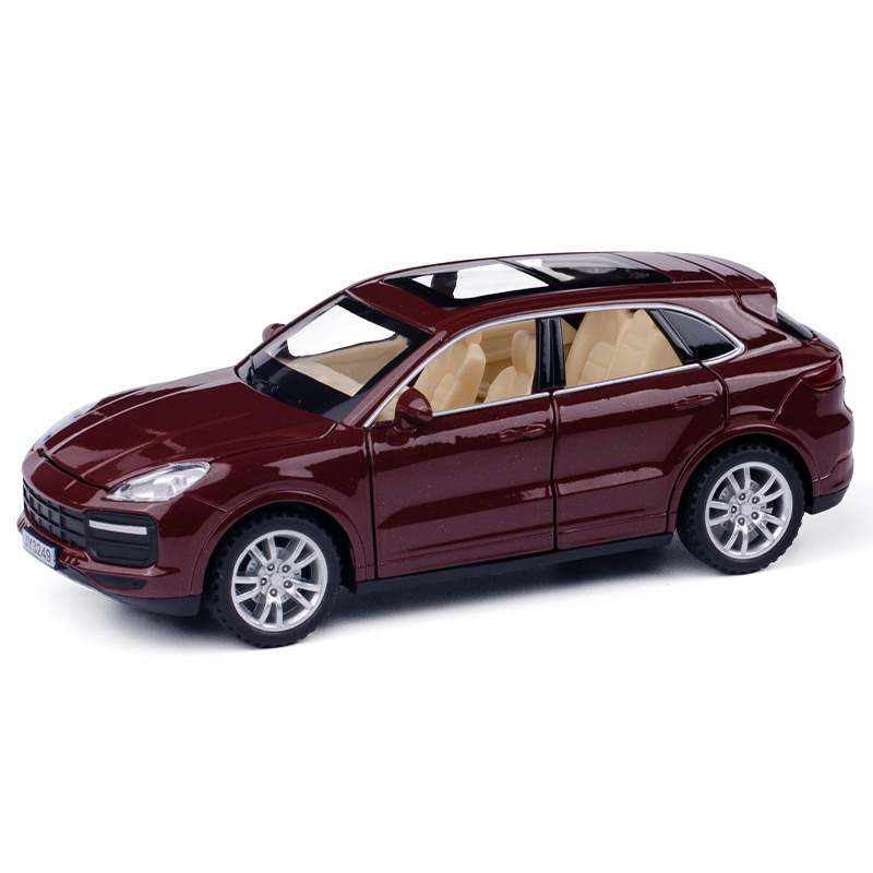 Modelo de Auto Porsche Cayenne a Escala 1:32 de Aleación con Luz, Música y 6 Puertas Abatibles