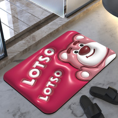 Cartoon 3D visual expansion diatom mud floor mat bathroom toilet water-absorbent quick-drying wear-resistant floor mat dropshipping