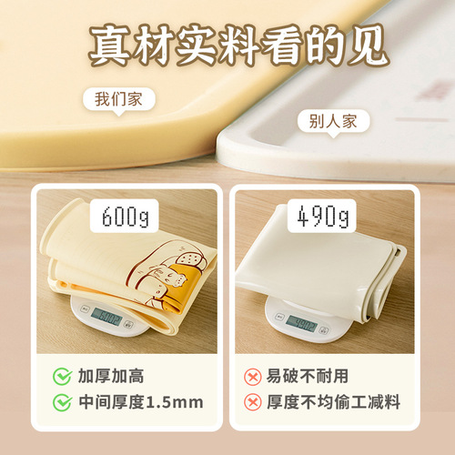 Self-designed food-grade silicone kneading mat, thickened anti-spill rolling mat, non-stick baking panel