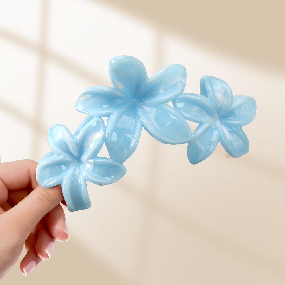 55g Weight Hair Clip, Hair Claws Hair Accessories Type 1 Piece Quantity Holiday Occasion ABS Material Flower, Fish, Shark, Plumeria Pattern All Seasons Season Women's Gender Sweet Style Sweet Women's Flower Fish Shark ABS Hair Clip Hair Claws 9