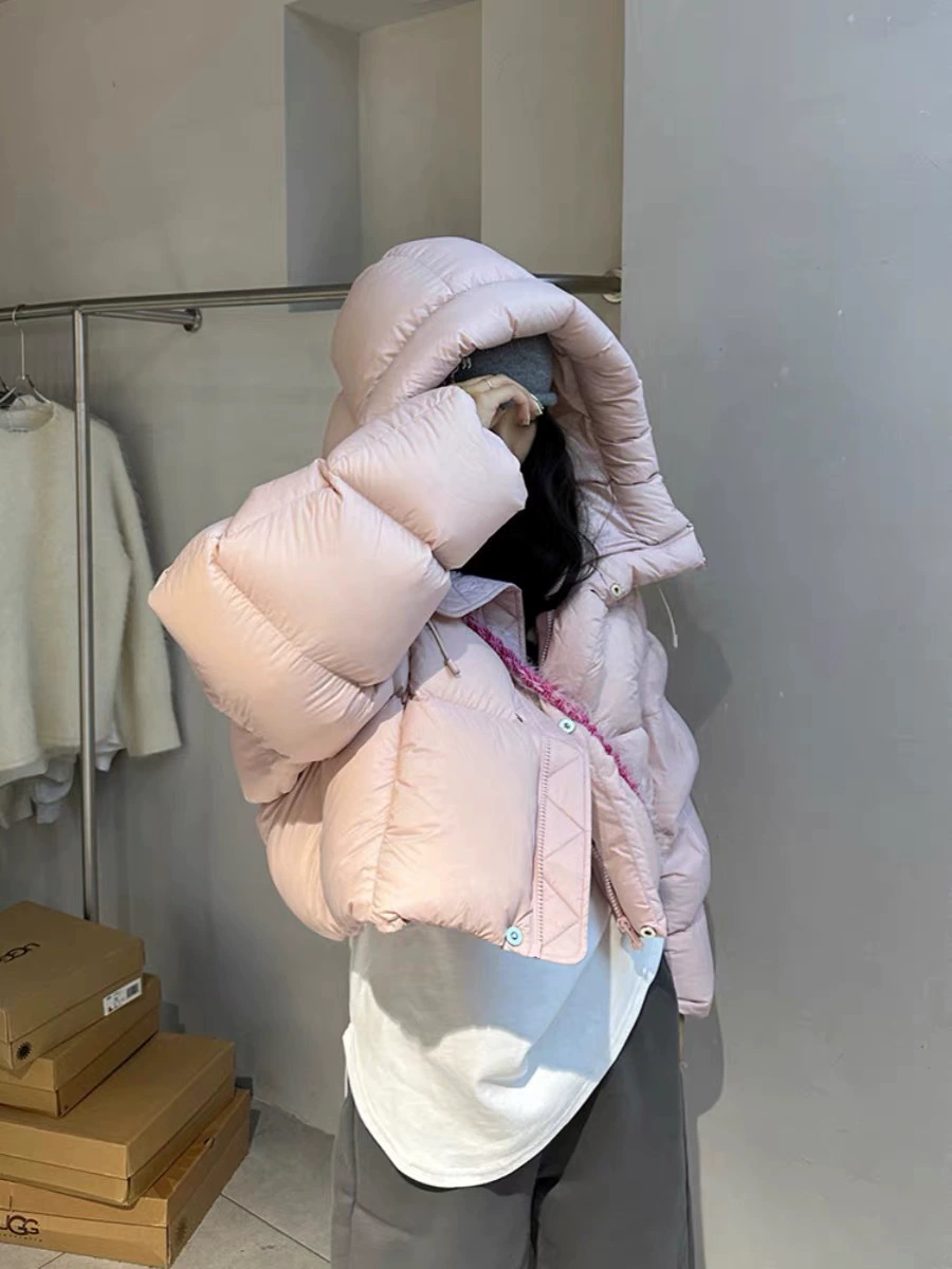 Winter down jacket, ultra light velvet hoody, 2023 collection, increased thickness, for teenagers, duck down