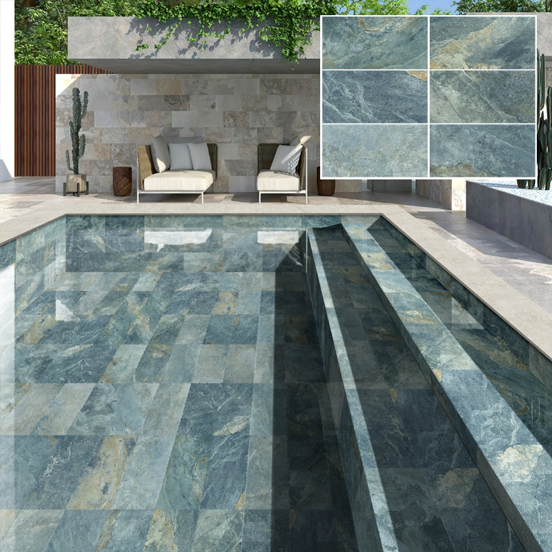 设计师300X600mm大理石陶瓷马赛克瓷砖酒店水疗别墅游泳池马赛克