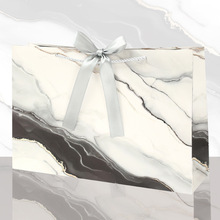 INS风高级感大理石纹礼品袋节日礼物包装袋手提纸袋现货服装袋