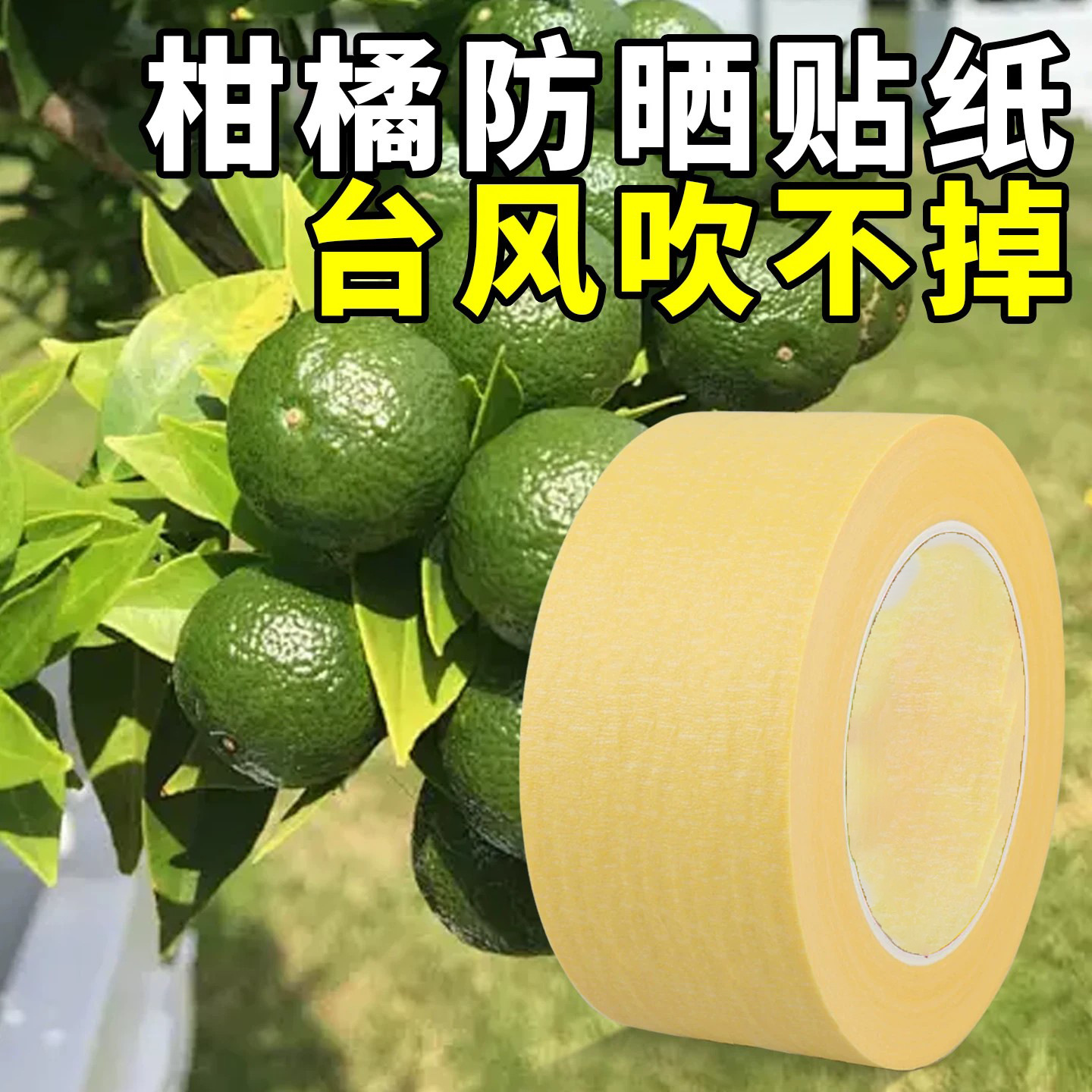 柑桔防晒纸粑粑柑沃柑太阳果防日灼防裂果耐高温加厚高粘度美纹纸