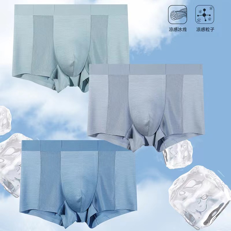 20257A Grade Men's Ice Silk Underwear Air Conditioning Pants Antibacterial Breathable U-Shaped Crotch Sports Boxer Briefs Quick-Drying Ice Feel 20257A Grade Men's Ice Silk Underwear Air Conditioning Pants Antibacterial Breathable U-Shaped Crotch Sports Boxer Briefs Quick-Drying Ice Feel