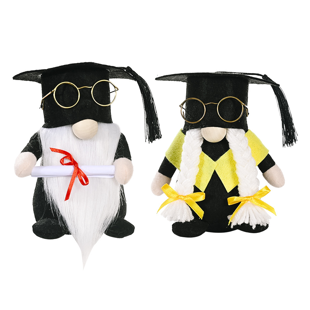 Nuevo transfronterizo negro sombrero de soltero gafas de graduación sin rostro Rudolf muñeca juguete decorativo