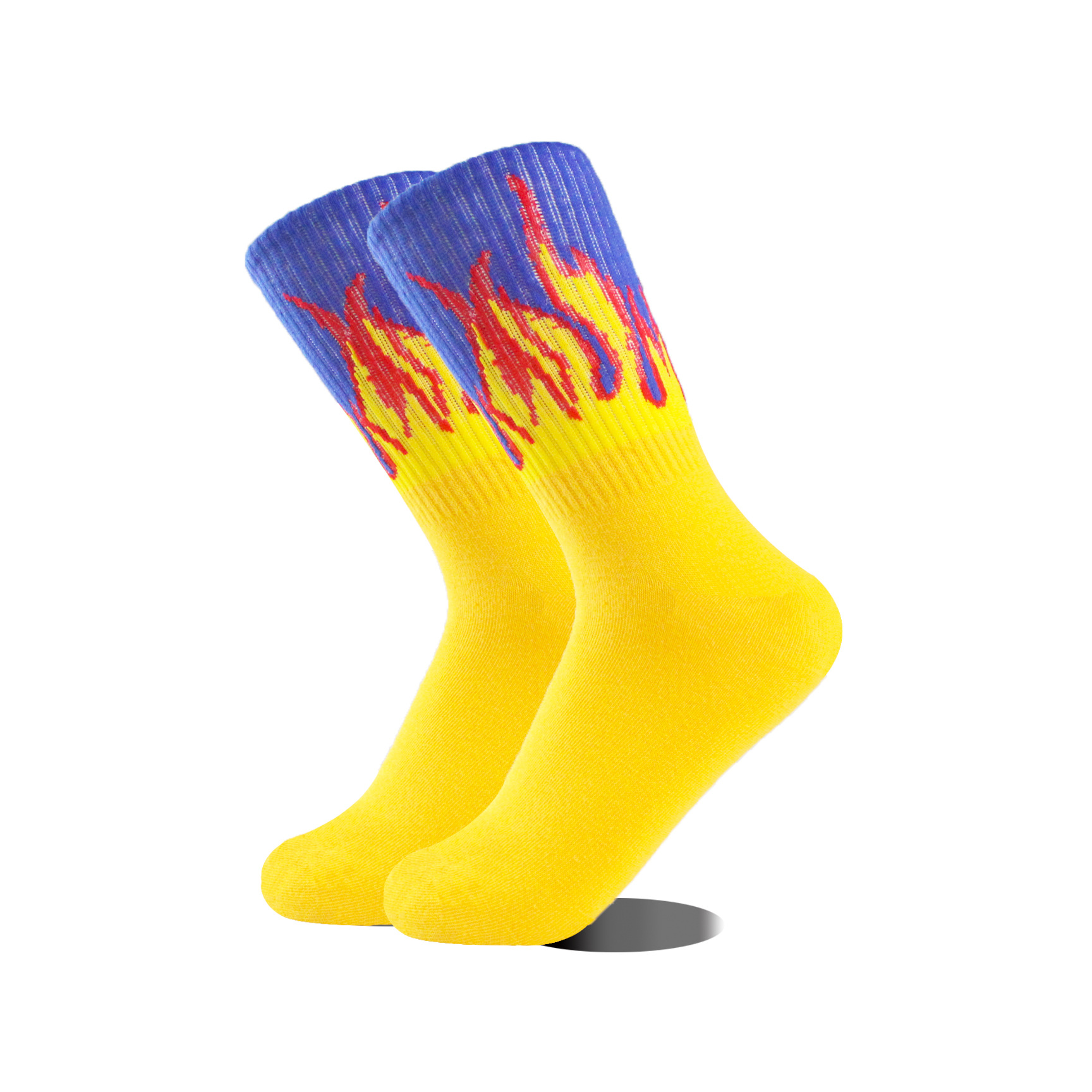 Unisexe Style Simple Flamme Coton Crew Socks Une Paire display picture 8