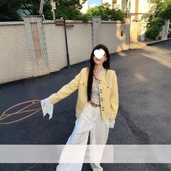 【限时价】橘子树在哪儿富家千金小香风奶外套女春季气质呢子上衣