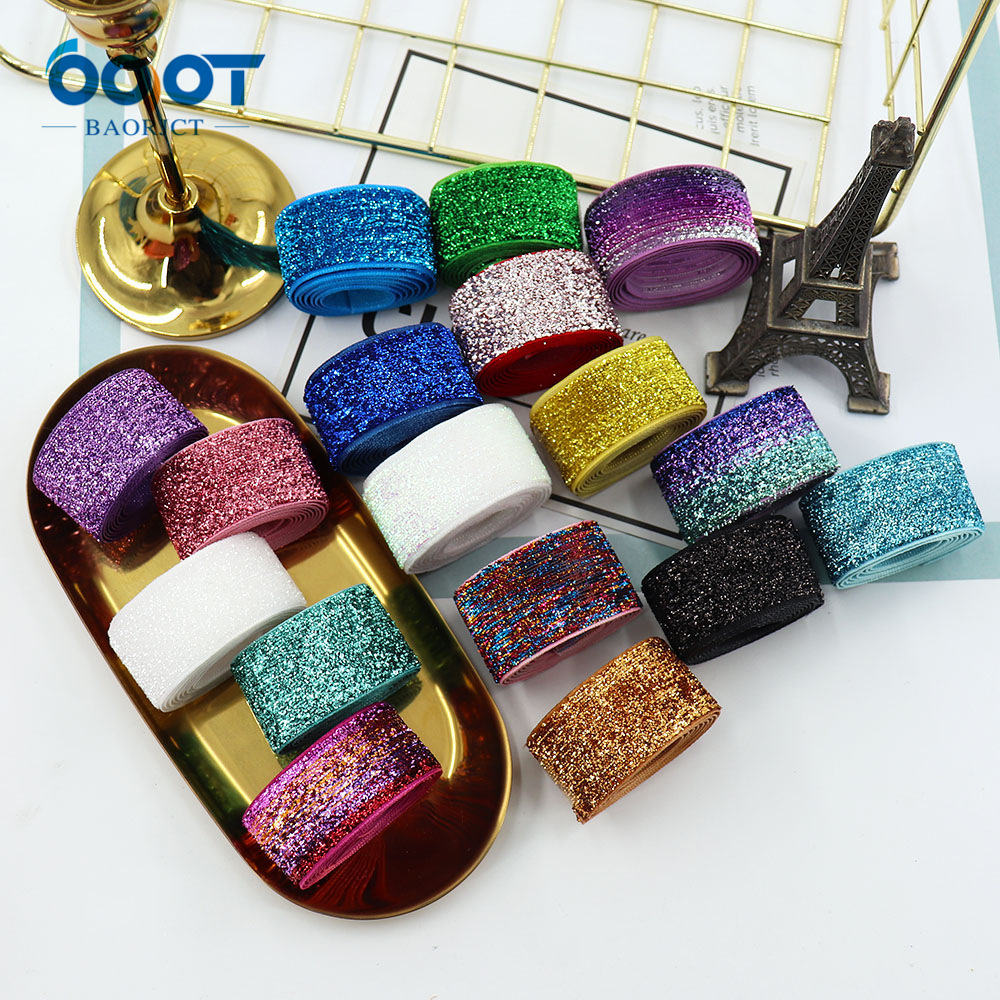 渐变葱绒彩葱带蝴蝶结丝带服装辅料DIY发饰配件材料闪亮织带装饰