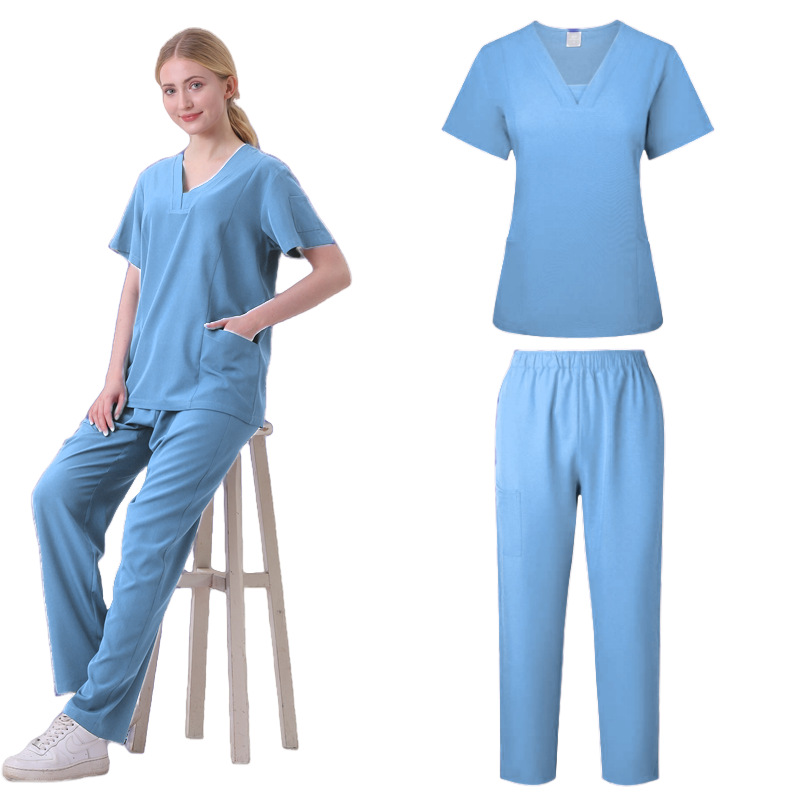 手术服套装制服女士慢跑裤医院手术服药房宠物牙科工作服女洗手衣