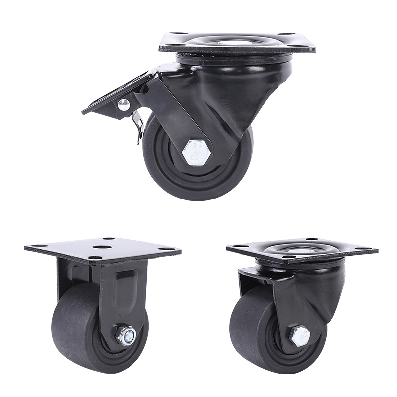 Rueda Industrial Pesada de 2 Pulgadas de Nailon Silencioso con Freno para Industria image 4