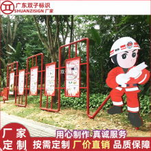 厂家订制主题公园标识牌 消防安全知识宣传栏 不锈钢宣传栏公告栏