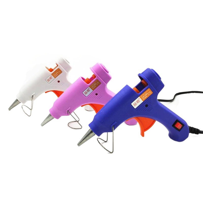 Producción de una pistola de pegamento termofusible especial, pistola de pegamento hecha a mano multicolor, 20w, pegamento caliente de bricolaje hecho a mano para niños, pistola de costura hermosa